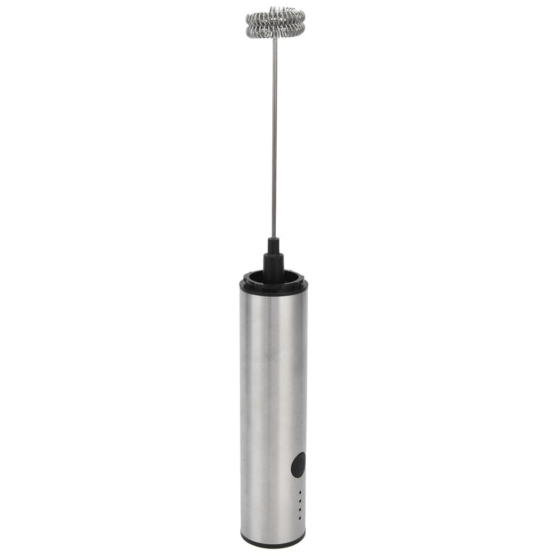 Stainless Steel Electric Milk Frother Handheld Egg Beater USB Charging