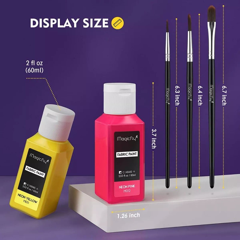 magicflyt Pintura De Tela Botellas De 60 Ml - Juego