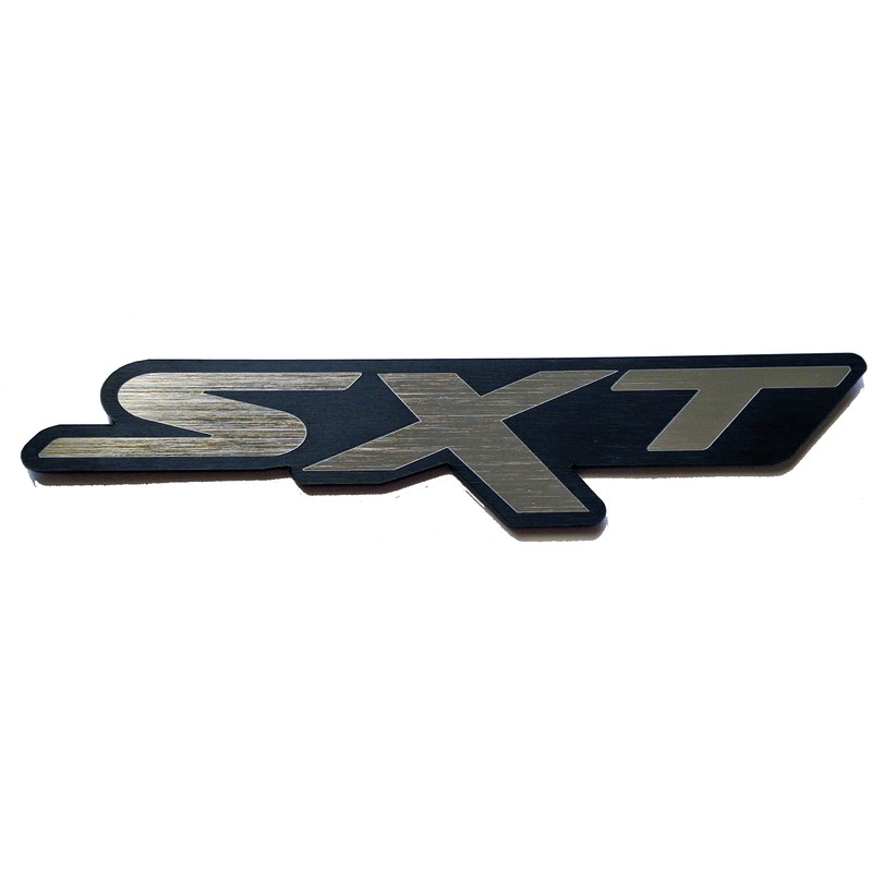 24Designs Compatible Sxt Grille Trunk Emblem Black Silver Version 3