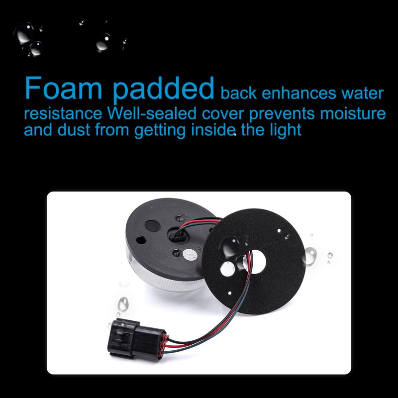 njssjd Defender LED Tail Light - 2pcs 73mm Clear Lens