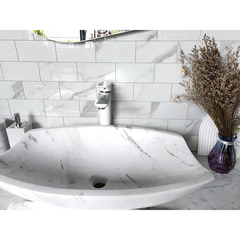 COLAMO Luxury 10-Sheet Peel and Stick Backsplash,Self Adhesive Faux Stone