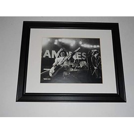Framed Ramones 1979 B/W NYC Punk Johnny, Joey, Marky Live on Stage 14"x17"