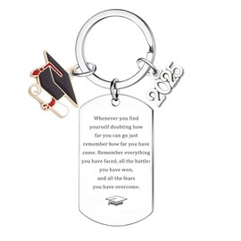 Tihnvk 2025 Graduation Keyring for Classmate Friend Class of 2025 Gifts Inspirational Gifts for Daughter Son Leaving Gift for College High School College Graduate Presents