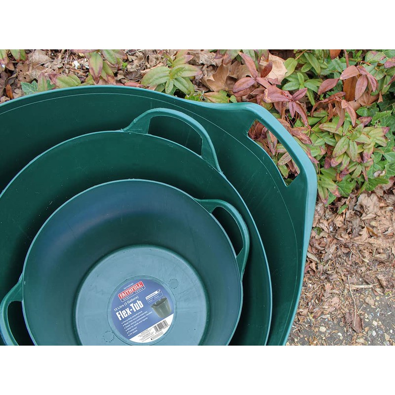 Faithfull FAIFLEX15G Green Polyethylene Flex Tub 15 Litre (3 gl)