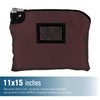 BankSupplies Laminated Nylon Locking Deposit Bag | Burgundy | 2