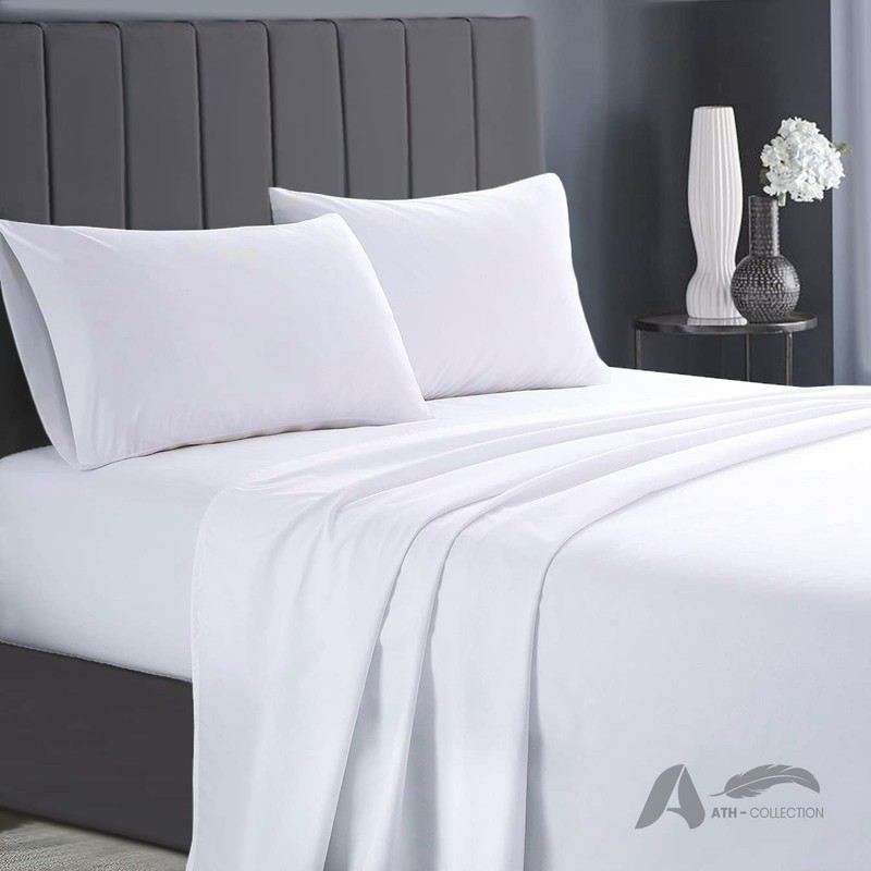 AATH COLLECTION Egyptian Cotton Flat Sheets, 200 Thread Count Single,