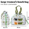 Lunch Bag for Women Insulated Womens Drawstring Lunch Bag for