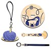 LxcshLjx Portable Wrist Yarn Holder, Wooden Pendant Yarn Ball Holder,