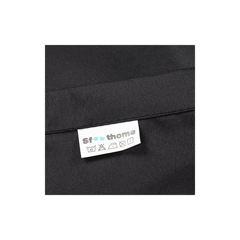 Sfoothome 180cm Wide x 200cm Long Black Shower Curtain,Waterproof Shower