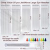 Large-Eye Needles for Hand Sewing, 50pcs Premium Large Eye Sewing