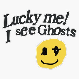 Kids See Ghosts Sticker Vinyl Bumper Sticker 6 Mil Thick - Size 5"
