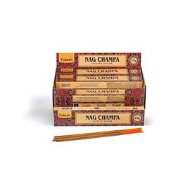 Tulasi Nag Champa, 15 Sticks x 12 Packs, Black, 180 Varillas