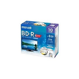 maxell BRV25WPEH.10S BD-R Standard 130 Minutes 6x Wide Printable White 10 Pack