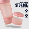 BlenderBottle Shaker Bottle with Pill Organizer and Storage for Protein