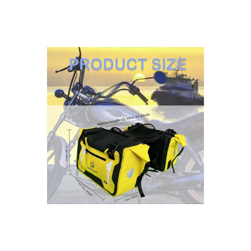 Motorcycle Saddle Bag 60L Waterproof Motorcycle Bag Bags Engine Side