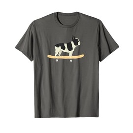 Funny Skateboarding French Bulldog Puppy Gift T-Shirt