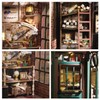 CUTEROOM DIY Miniature Dollhouse Construction Kit, Wooden Dollhouse Model Kits