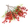 HUIANER Artificial Berries, 6 Pcs Simulation Flowers Lifelike Redberry with