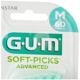 GUM 650 SOFTPICKS Advanced Regular, 60 Pack, Green/White, Standard