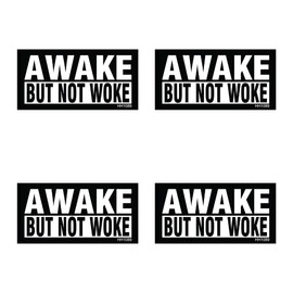 Hard Hat Awake Not Woke 4 Pack Stickers