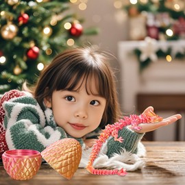 Balkwan Surprise Dragon Egg with Dragon Inside – Gifts for Kids and Adults, 3D Printed Fidget Toy, Ideal for Christmas, Easter, Birthdays, Fun Desk Décor and Stress Relief(Orange Red, Large)