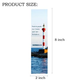 Spanish Christian Verses Bookmarks 2×8 inch Christian Bookmark Books of The Bible Bookmark Christian Gifts(Pack-40)
