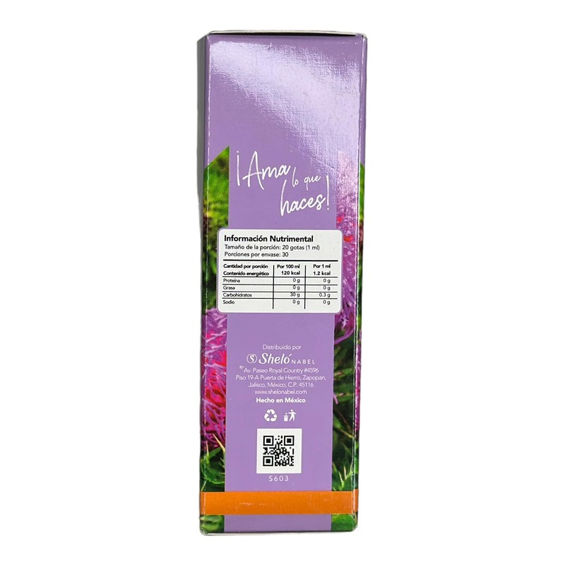 Sheló NABEL Milk Thistle, Cardo Mariano DIetarry Suppliment, Herbal Liquid