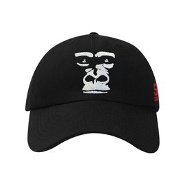 San Diego Zoo Gorilla Shadow Youth Baseball Cap, Black Cotton Hat with Embroidered Silver Gorilla Face Design, Adjustable Velcro Back