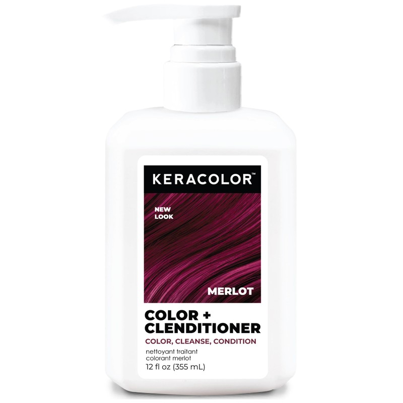 Keracolor Color + Clenditioner 3-in-1 Color-Depositing Conditioner, Gently Cleanses &