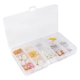 Bead Kits for Jewelry Making - 600pcs Bead Craft Set - DIY Bracelets, Necklaces, and Earrings Supplies Box - Arts and Crafts for Kids, Girls, Teens, Adults - Yellow Stone - Assortment 223