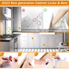 Baby Proof Kit, 58 Packs Baby Proofing Kit Essentials Child Proofing Appliance with Cabinet Locks, Corner Guards and Outlet Covers - All-in-one Super Value Child Proof Kit