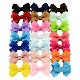 40 Pieces 2.5 Inch Baby Girl Small Hair Bows Clips Grosgrain Ribbon Bows Hair Clips Hair Accessories for Girls Toddlers Toddlers Children Teenagers