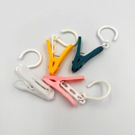 Hook-Type Clothespins for Hats, Socks, Multipurpose Plastic Hook Clip 35ea
