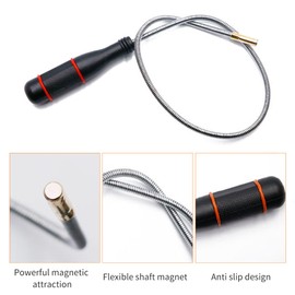Magnetic Pickup Magnetic Rod Grabber, Portable Bendable Magnetic Grip, Flexible Gooseneck Bar Magnet Strong Flexible for Picking Up Small Parts, Metal Objects, 60 cm