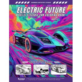 Electric Future – A Sci-Fi Electric Car Coloring Book for Adults and Teens: 50 Futuristic Electric Vehicles and Concept Cars to Color – Inspired by AI, Cyberpunk, and Advanced Design