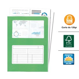 Blasetti Document Folders with Window – Sintex Chrome Yellow Document Binder for Office, A4 Size, Pack of 50 Pieces, 120 g Single Use Paper, Open on Two Sides