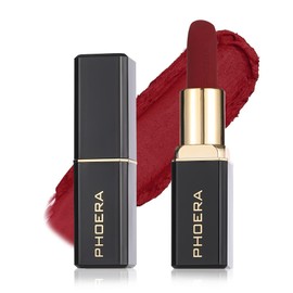 Phoera Non Transfer Lipstick Waterproof, smudge-proof and mask-proof feeling weightless Full Pigmented Formula Long-Lasting Lipstick That Are Mask, Sweat, And Pizza-Proof. (06 Belle)