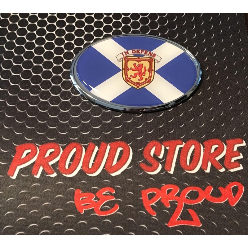 Scotland Lion Emblem Proud Car Oval Domed Sticker 3D 3.25"x