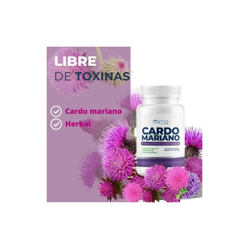 Cardo Mariano 500mg - 2 Frascos - 100 Cápsula Por