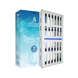 ARTMAN Instrument Cassette Rack for 5,7,10 & 20 Instruments Box Dental Instruments Organizer (for 7 Instruments)