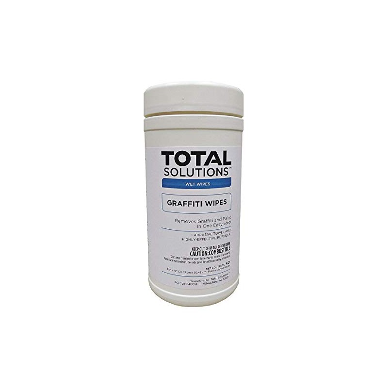 Total Solutions Graffiti Remover Wipes (40 ct. | 9-1/2 x