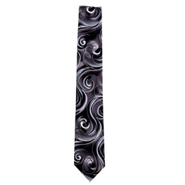 Jerry Garcia mens JG-8130 Fashion Designer Brand Necktie Ties, Black Gray, One Size