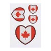 4 x 'Canada Flag Heart' Temporary Tattoos - Water Resistant,