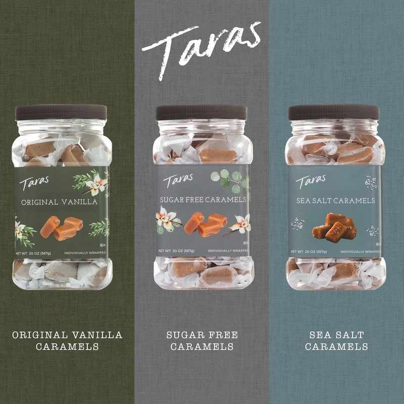 Taras Gourmet Sea Salt Caramels | All Natural Candy |