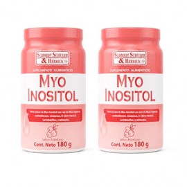 Myo Inositol en Polvo Sabor Arándano 180 g Schuler 2 Frascos