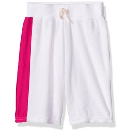 Burt's Bees Baby Little Girls' Side Stripe Board Shorts (Toddler/Kid) - Cloud - 6