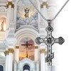 Rofusn Eastern Orthodox Cross Necklace for Men: Large Double-Sided Stainless
