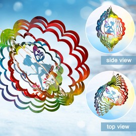 Eiryhope Wind Spinner - Fairy Wind Spinners Outdoor, Hanging Wind Sculpture, 3D Metal Fairy Wind Catcher, Kinetic Garden Decoration Yard Art Decor, Lovely Gifts for Mother Wife Sister Daughter Girl