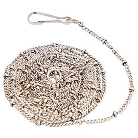 Alpenflüstern DCH044 Dirndl Bodice Necklace Dotti 150 cm – Decorative Costume Necklace for Pendants, Women's Costume Jewellery, Dirndl Necklace Antique Silver Colours