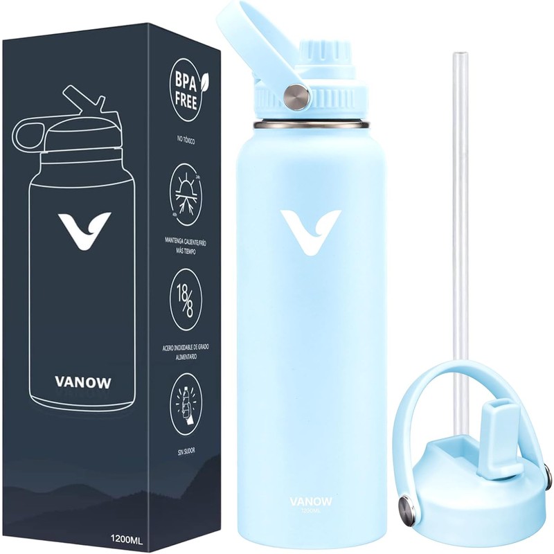 E T EASYTAO Termos para Agua con 2 Tapas, 32OZ